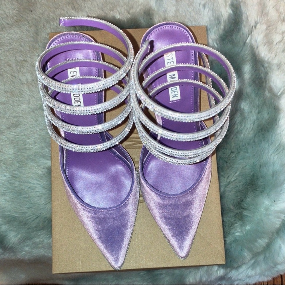 Steve Madden Lavender and Metallic Heels